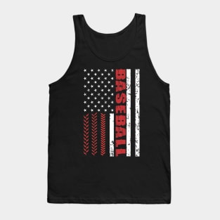 Baseball American Flag - US Sports Tank Top